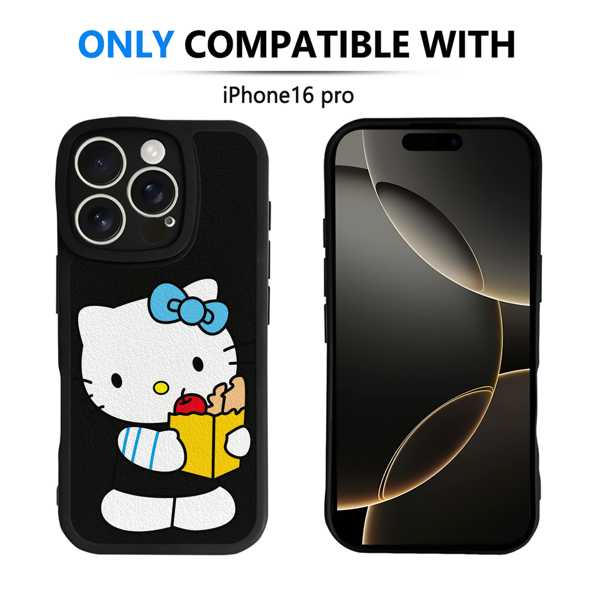 （画像用） Hello Kitty ハローキティ 【iPhone 16シリーズ対応】シリコンスマホケース（レザー調） 材質：シリコン